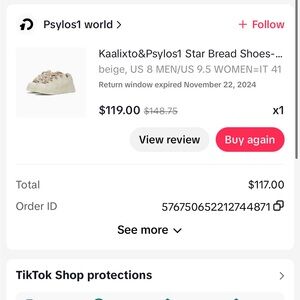 Kaalixto “TIK TOK” Beige Star Bread Shoes